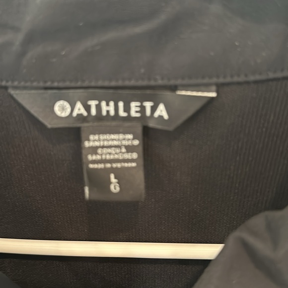Athleta Advantage Cinch Tee/Zipper Top. Size Large. - Picture 2 of 5